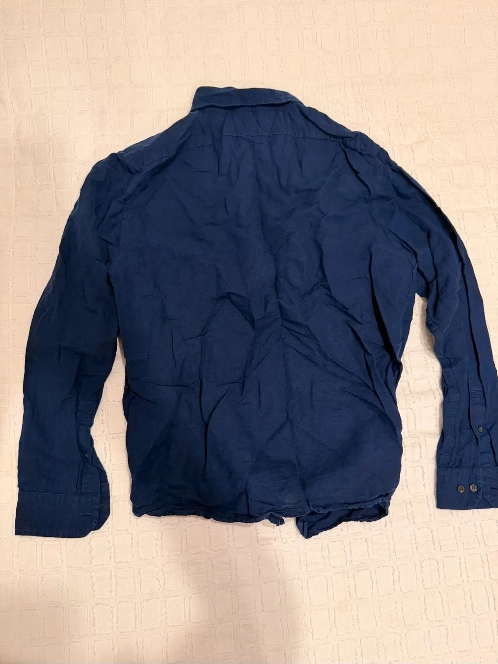 Banana Republic Slim Linen-Blend Shirt in Navy Blue